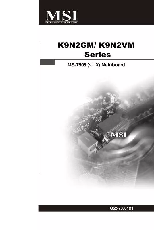 Mode d'emploi MSI K9N2VM