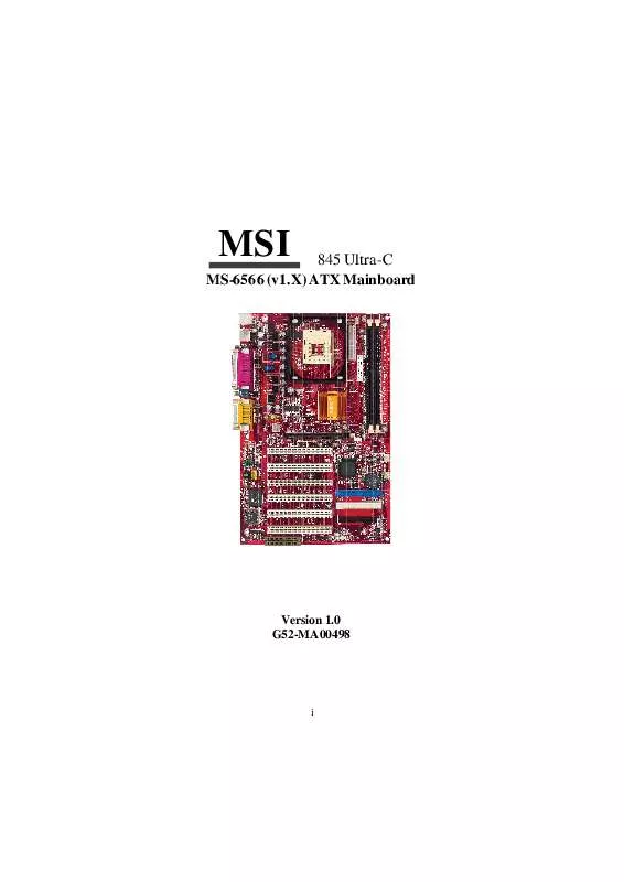 Mode d'emploi MSI MS-6566