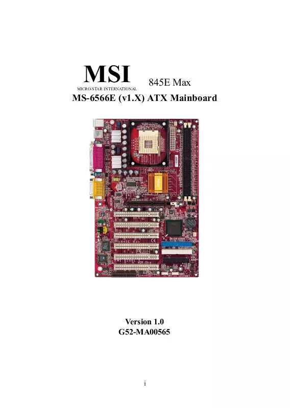 Mode d'emploi MSI MS-6566E