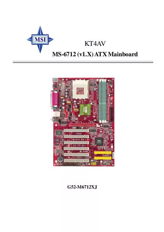 Mode d'emploi MSI MS-6712