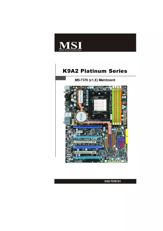 Mode d'emploi MSI MS-7376