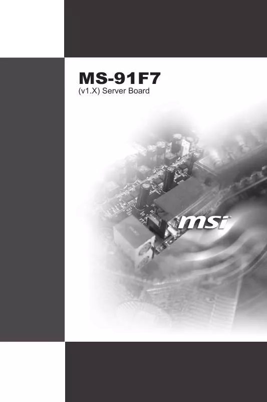 Mode d'emploi MSI MS-91F7