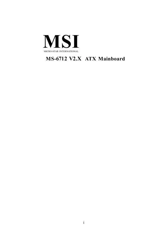 Mode d'emploi MSI MS6712 V2.X ATX