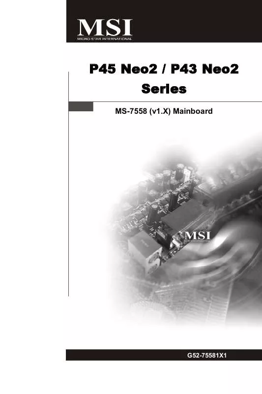 Mode d'emploi MSI P43 NEO2