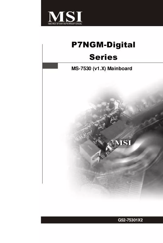 Mode d'emploi MSI P7NGM-DIGITAL