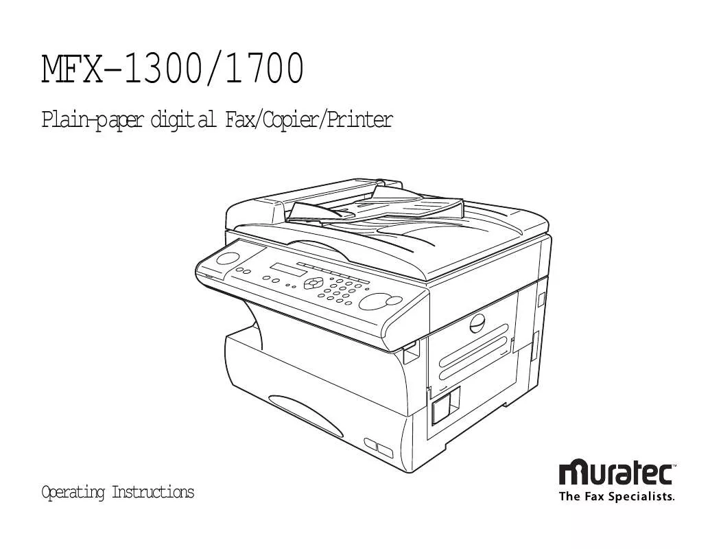 Mode d'emploi MURATEC MFX-1300