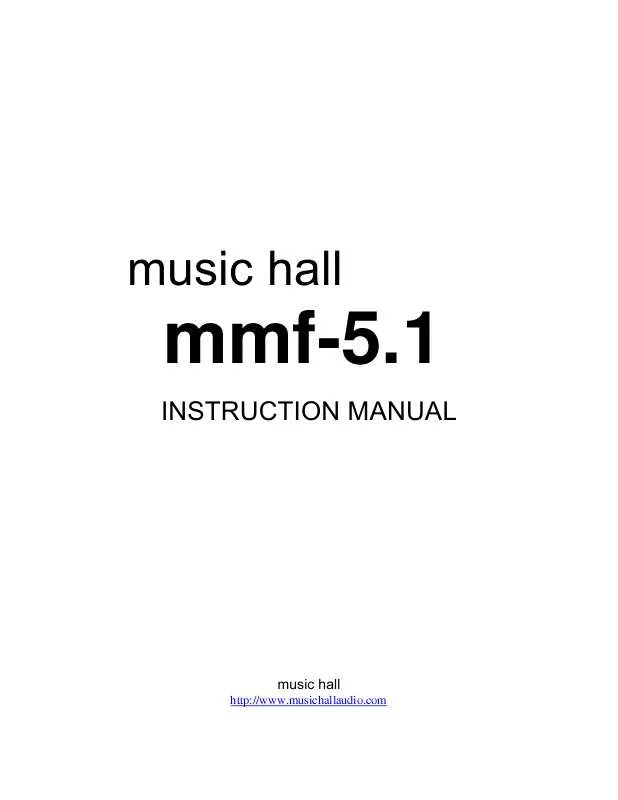 Mode d'emploi MUSIC HALL MMF-5.1