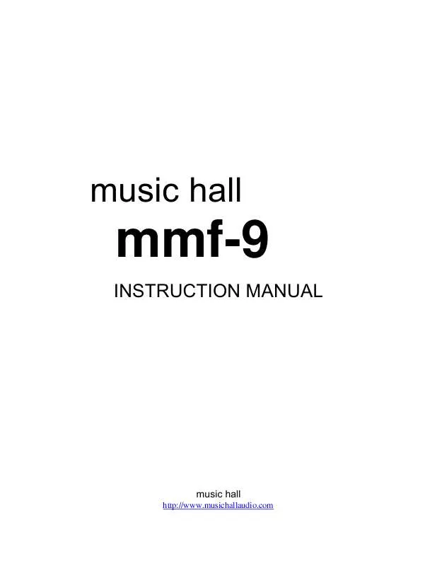 Mode d'emploi MUSIC HALL MMF-9