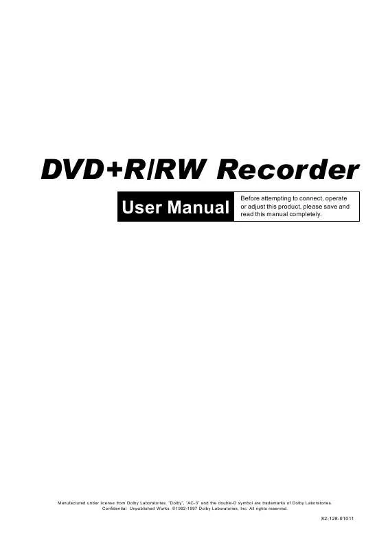 Mode d'emploi MUSTEK DVD-R100A