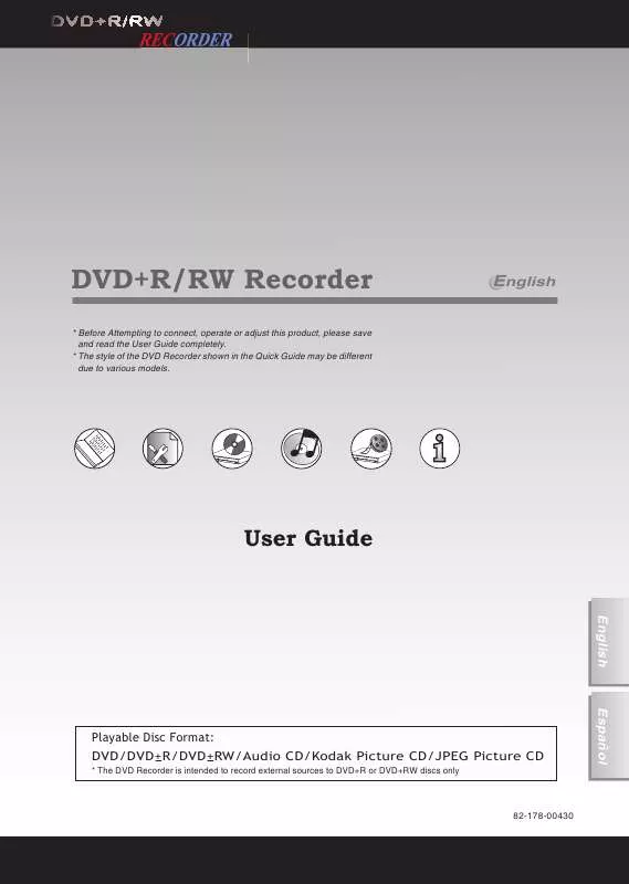 Mode d'emploi MUSTEK DVD-R100LB