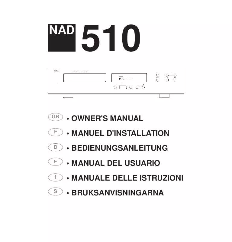 Mode d'emploi NAD 510