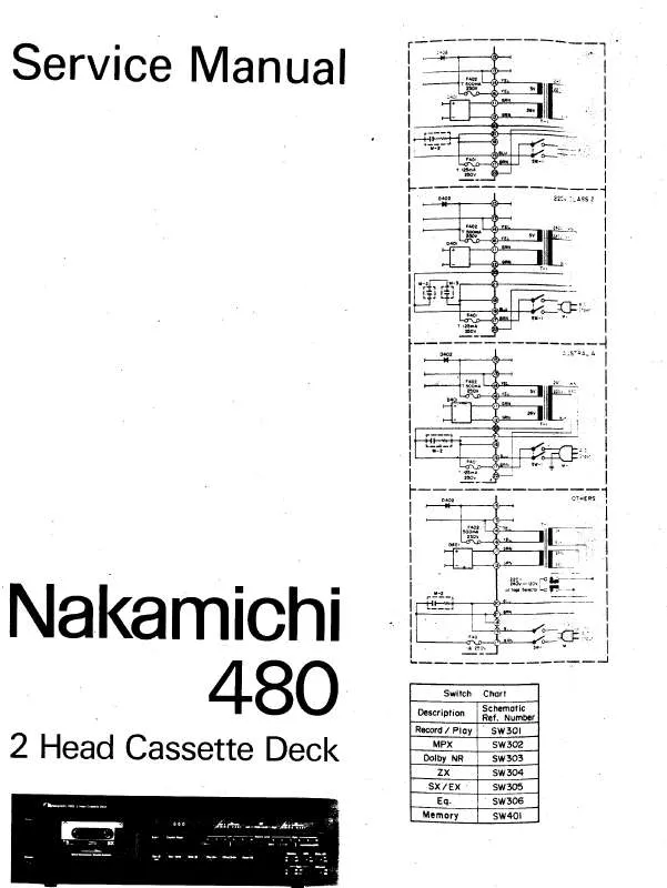 Mode d'emploi NAKAMICHI 480