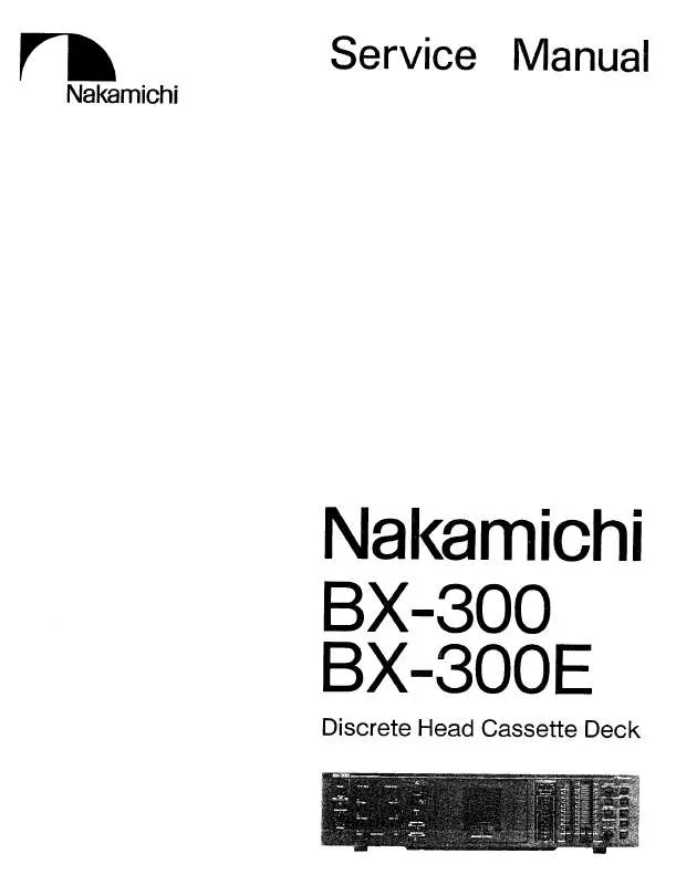 Mode d'emploi NAKAMICHI BX-300