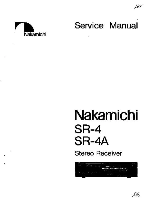 Mode d'emploi NAKAMICHI SR-4