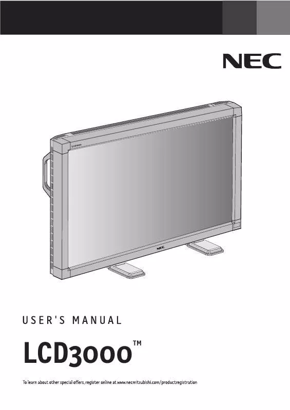 Mode d'emploi NEC ACCUSYNC LCD3000