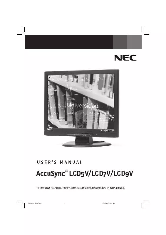 Mode d'emploi NEC ACCUSYNC LCD5V