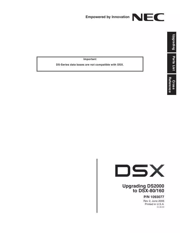 Mode d'emploi NEC DS2000 TO DSX-160