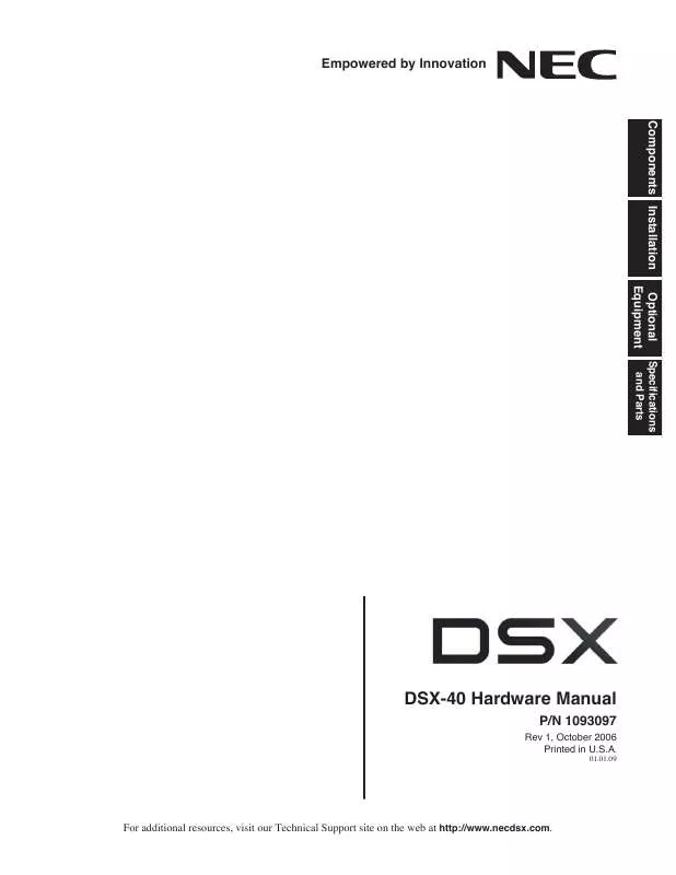 Mode d'emploi NEC DSX-40