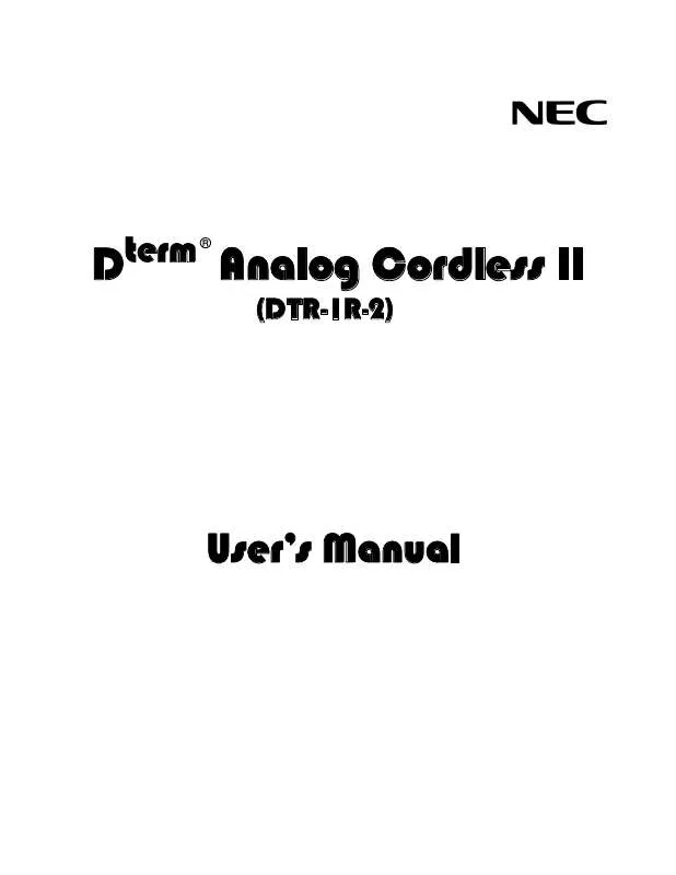 Mode d'emploi NEC DTR-1R-2