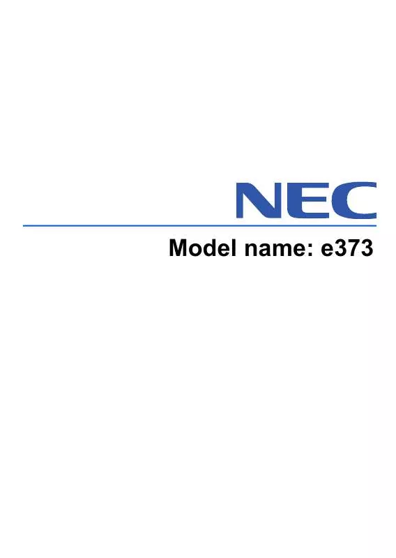 Mode d'emploi NEC E373