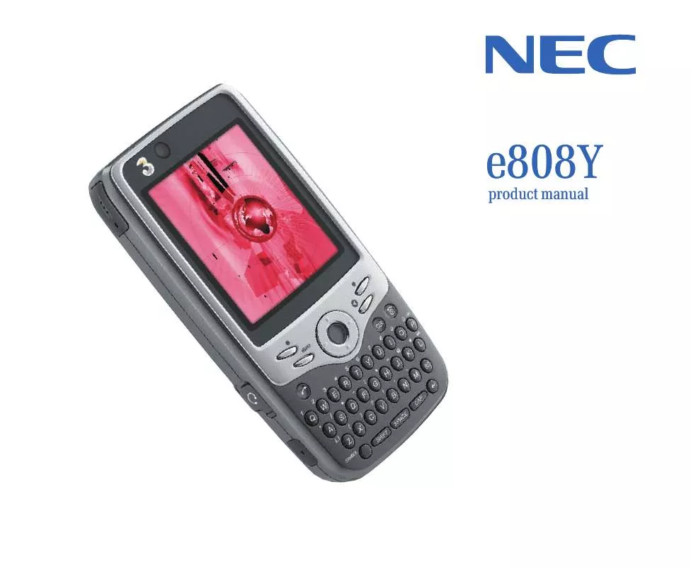 Mode d'emploi NEC E808Y