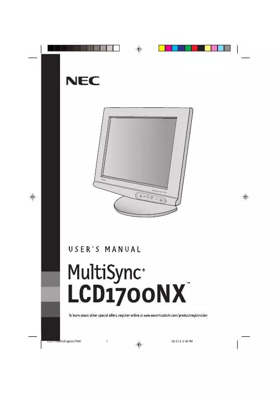 Mode d'emploi NEC LCD1700NX