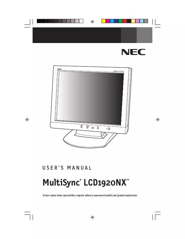 Mode d'emploi NEC LCD1920NX