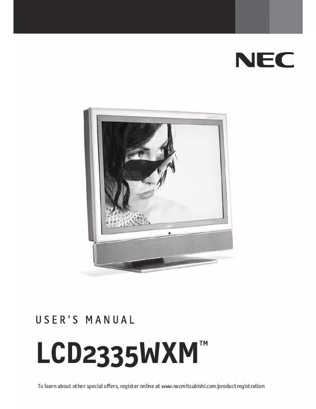 Mode d'emploi NEC LCD2335WXM040705