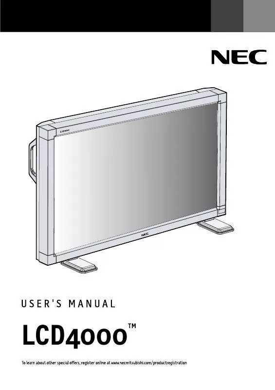 Mode d'emploi NEC LCD4000