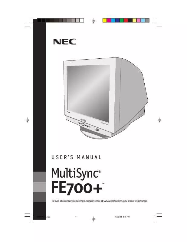 Mode d'emploi NEC MSFE700