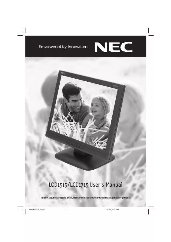 Mode d'emploi NEC MULTISYNC LCD1515
