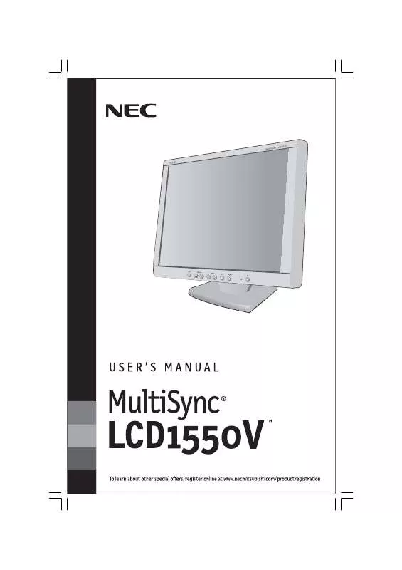 Mode d'emploi NEC MULTISYNC LCD1550V