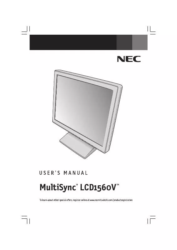 Mode d'emploi NEC MULTISYNC LCD1560V