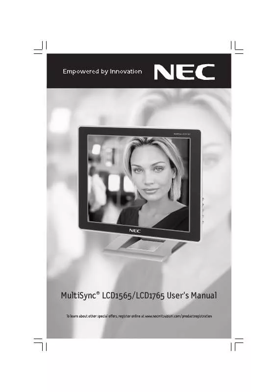Mode d'emploi NEC MULTISYNC LCD1565