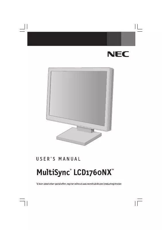 Mode d'emploi NEC MULTISYNC LCD1760NX