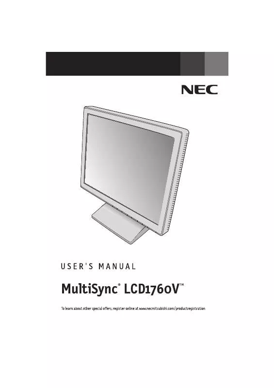 Mode d'emploi NEC MULTISYNC LCD1760V
