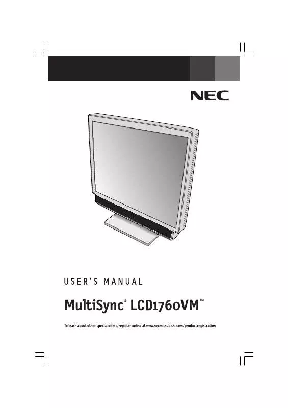 Mode d'emploi NEC MULTISYNC LCD1760VM