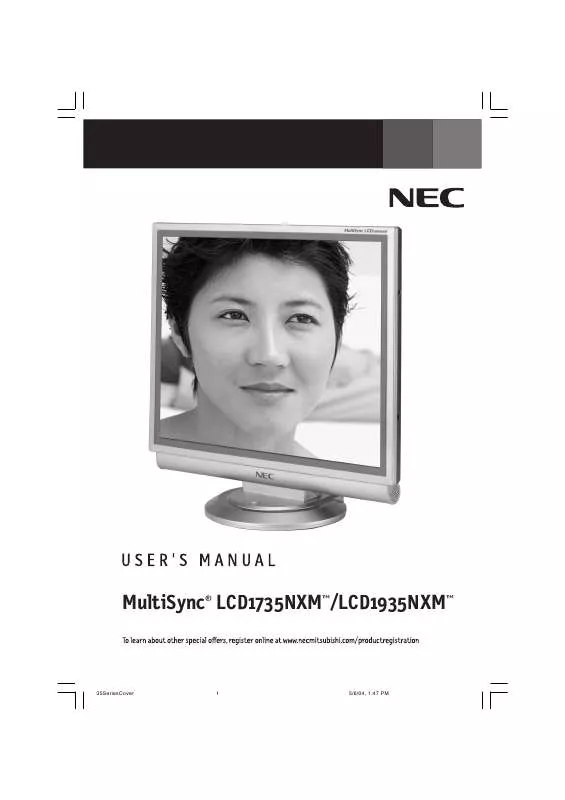 Mode d'emploi NEC MULTISYNC LCD1935NXM