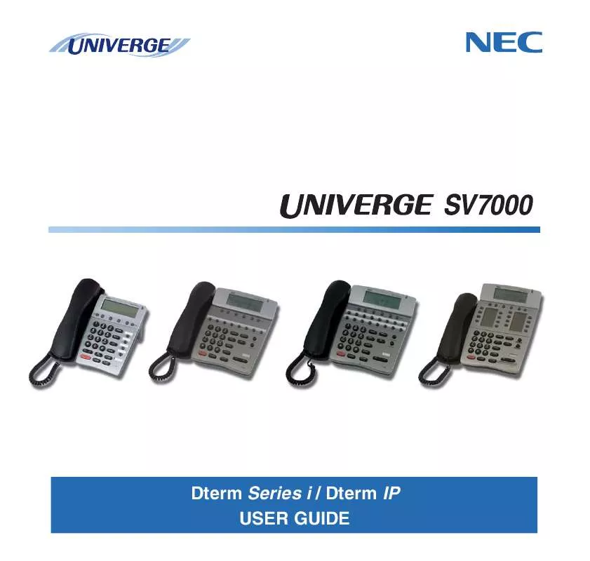 Mode d'emploi NEC UNIVERGE SV7000