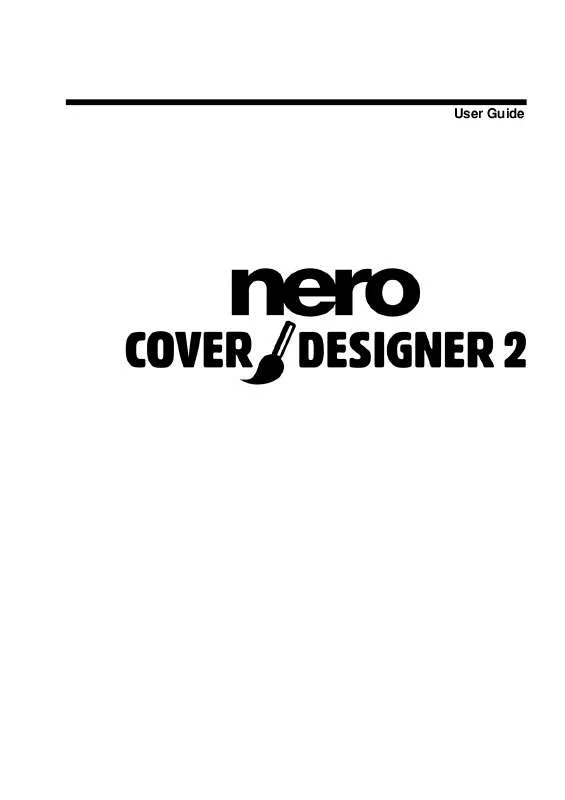 Mode d'emploi NERO COVER DESIGNER 2