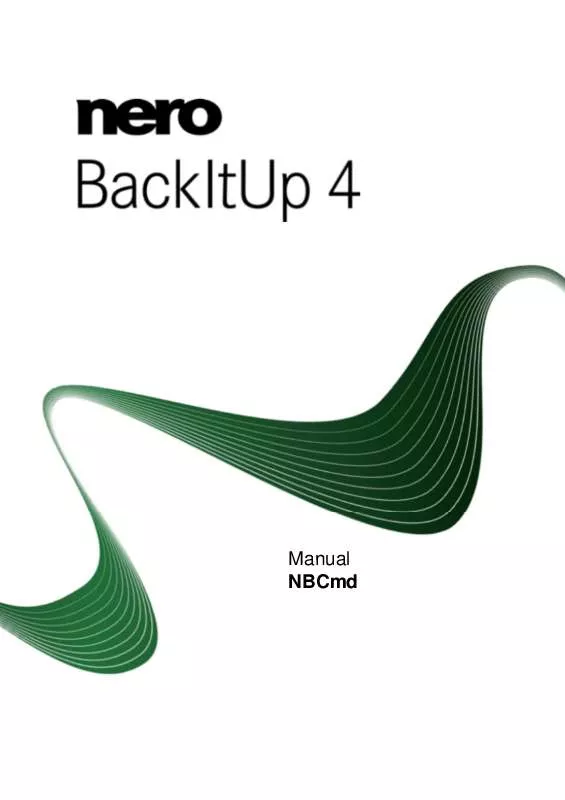 Mode d'emploi NERO NBCMD BACKITUP 4
