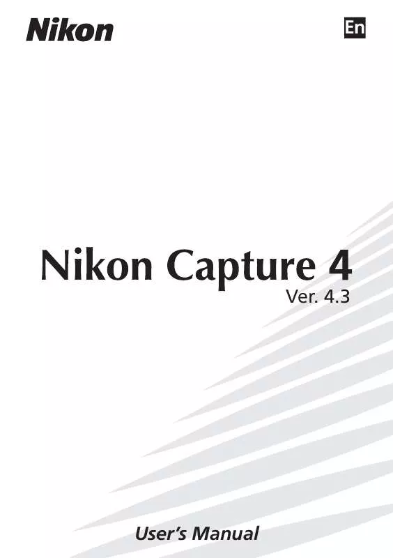 Mode d'emploi NIKON CAPTURE 4.3