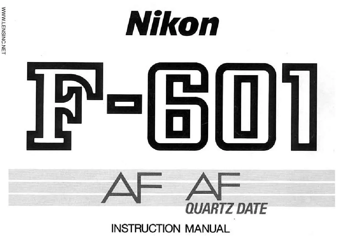 Mode d'emploi NIKON F-601 AF