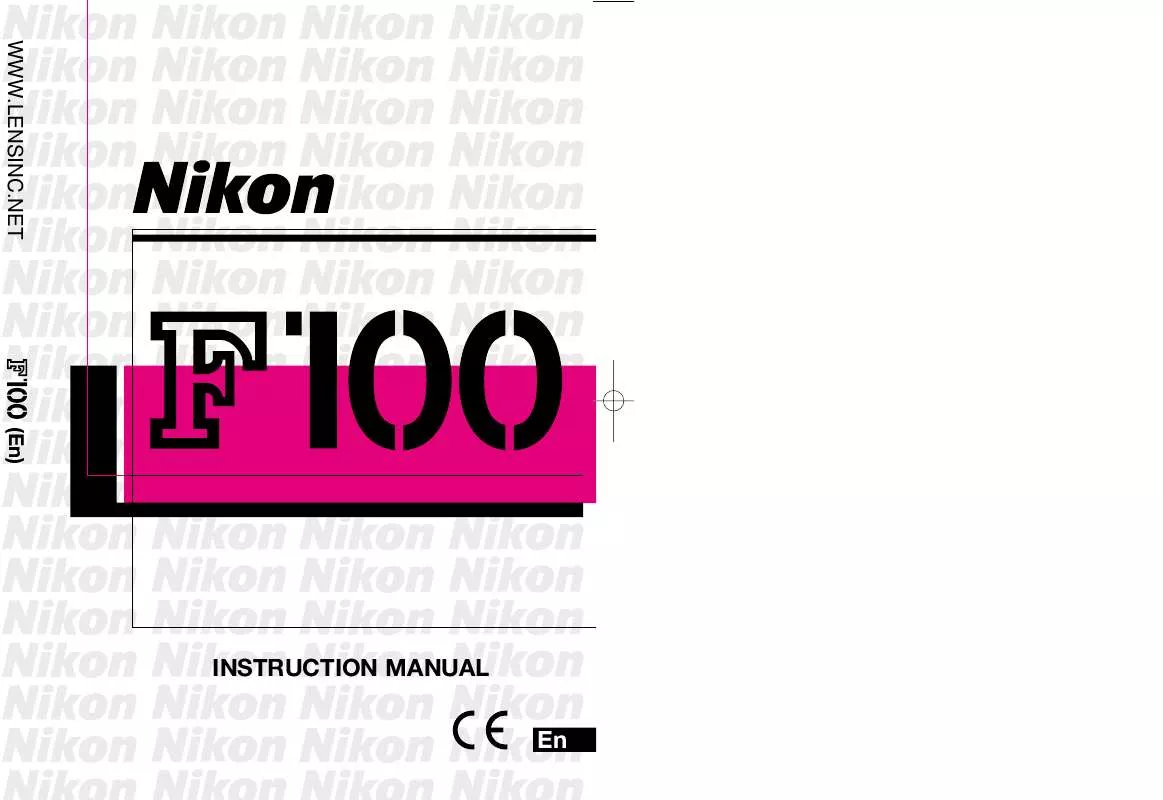 Mode d'emploi NIKON F100
