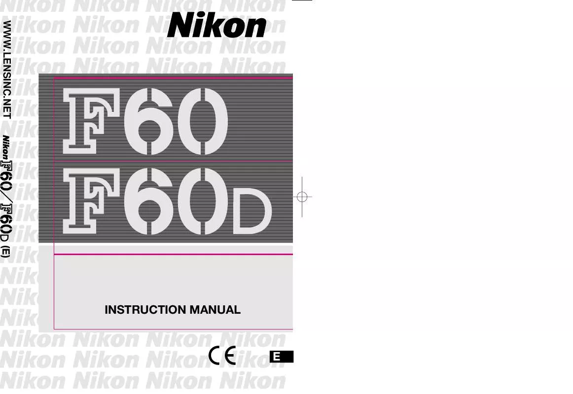 Mode d'emploi NIKON F60