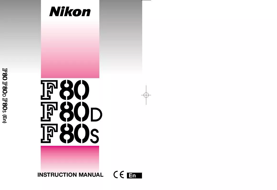 Mode d'emploi NIKON F80