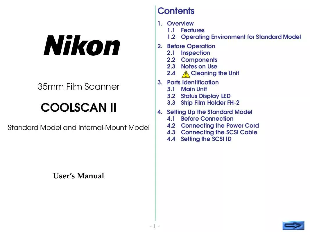 Mode d'emploi NIKON LS-20/COOLSCAN II