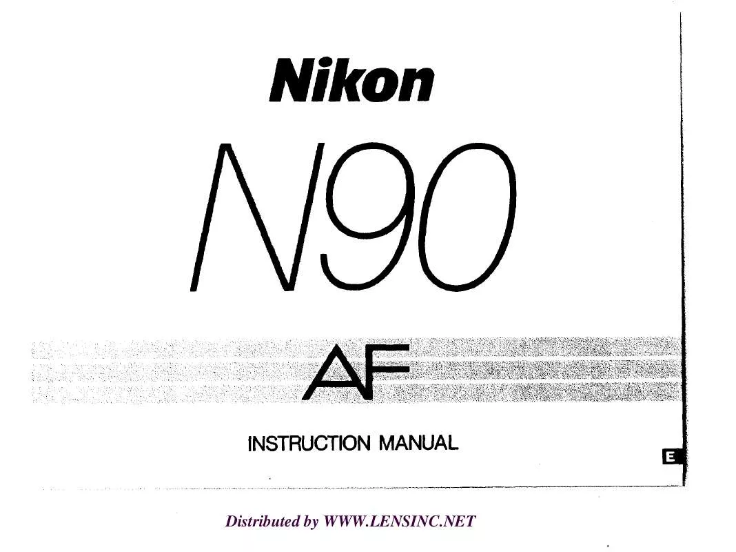 Mode d'emploi NIKON N90 AF