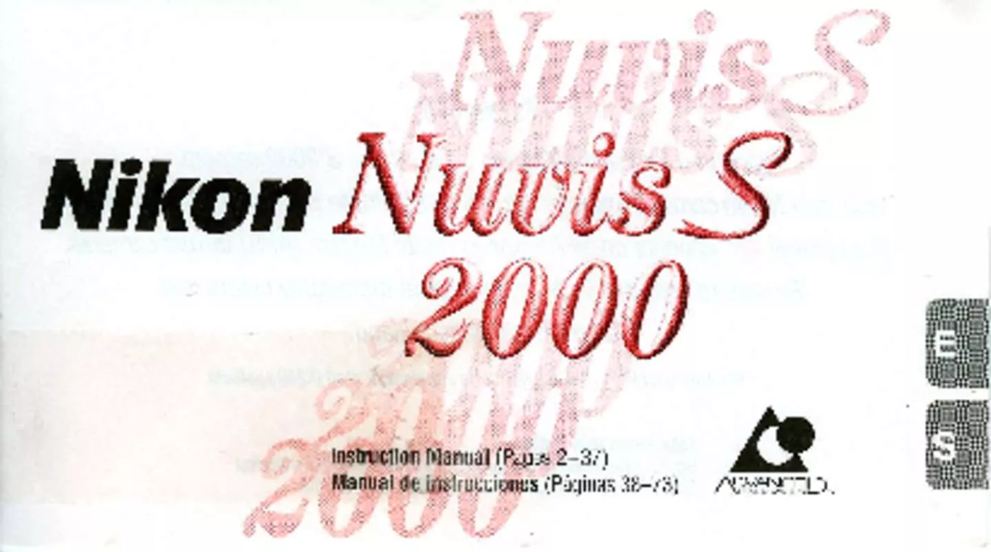 Mode d'emploi NIKON NUVIS S2000