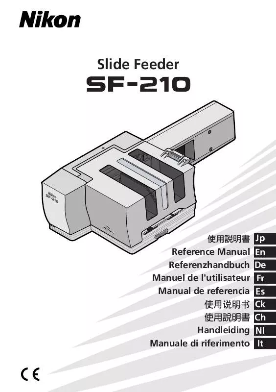 Mode d'emploi NIKON SF-210 SLIDE FEEDER ADAPTER (SUPPORTS LS-4000, LS-5000)